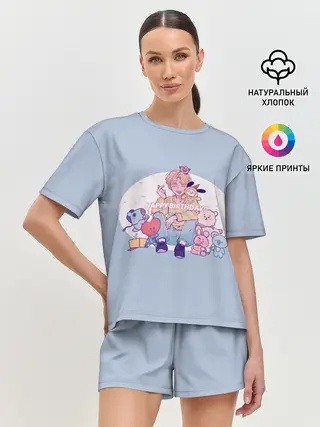 Женская пижама с шортами / BTS Happy Birthday