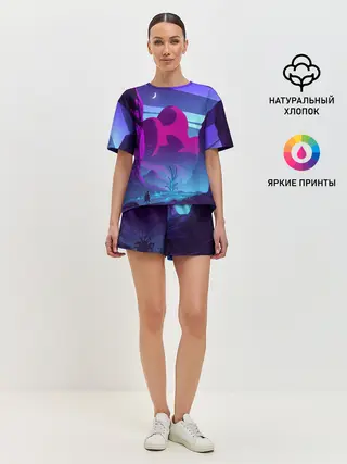 Женская пижама с шортами / Фентези