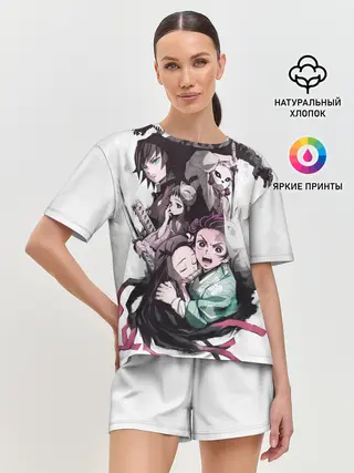 Женская пижама с шортами / Убийца Демонов постер