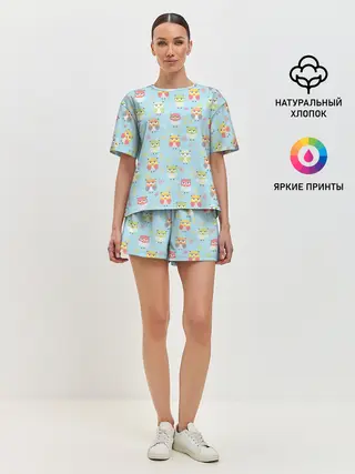 Женская пижама с шортами / Совята