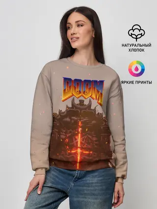Женский свитшот / DOOM | ДУМ