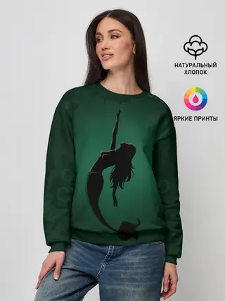 Женский свитшот / Русалка силуэт