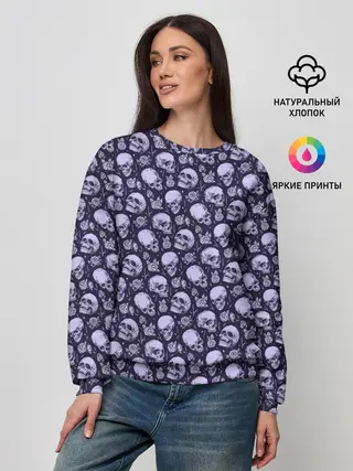 Женский свитшот / Черепа