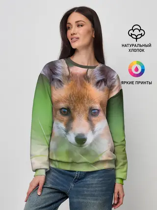 Женский свитшот / Лисенок в засаде
