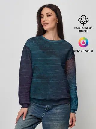 Женский свитшот / Texture. Blue Ripples