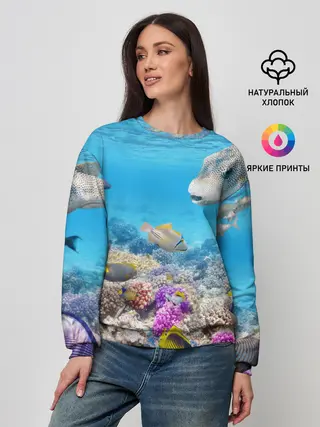 Женский свитшот / Морской мир