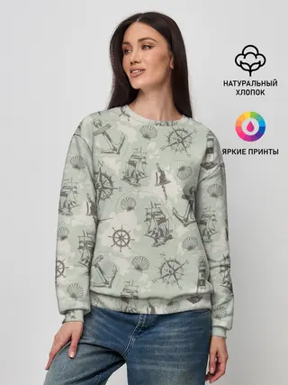 Женский свитшот / Морская карта