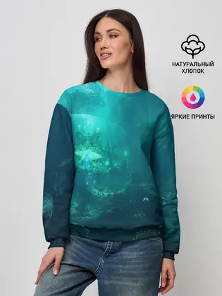 Женский свитшот / Дно морское