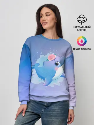 Женский свитшот / Дельфинчик