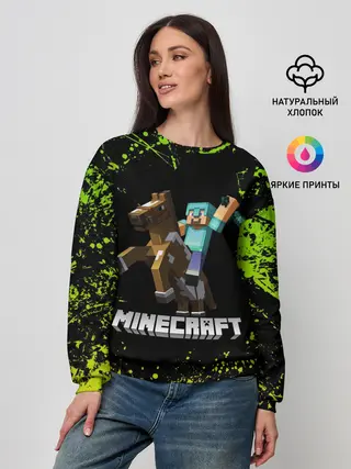 Женский свитшот / Minecraft / Майнкрафт
