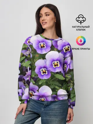 Женский свитшот / Анютины глазки