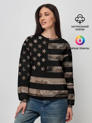 Женский свитшот / American Flag Camo