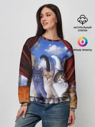 Женский свитшот / Коты