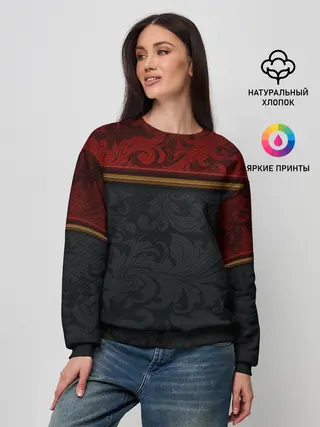 Женский свитшот / Кружева на карбоне | Lace Carbone