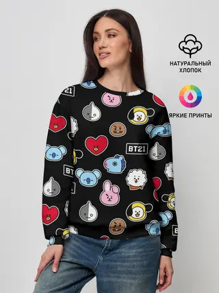 Женский свитшот / BT21 | BTS | БТС | BANGTAN BOYS