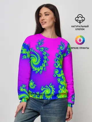 Женский свитшот / КИСЛОТНЫЙ НЕОН