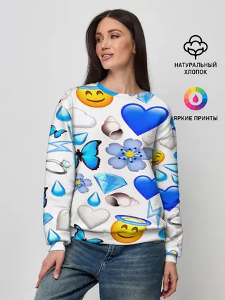 Женский свитшот / Смайлики