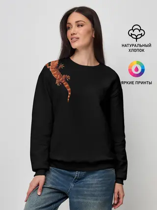 Женский свитшот / Ручной геккон