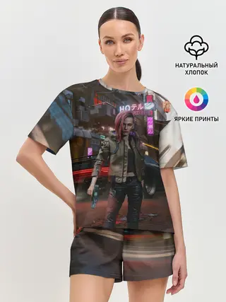 Женская пижама с шортами / Cyberpunk 2077