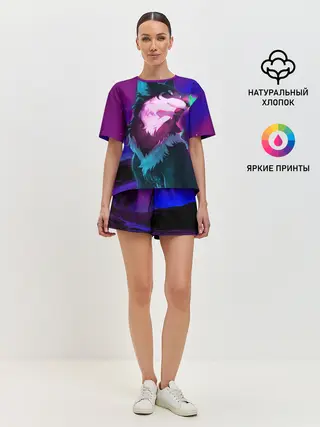 Женская пижама с шортами / Сказочный волк
