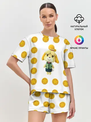 Женская пижама с шортами / Animal crossing - Isabelle