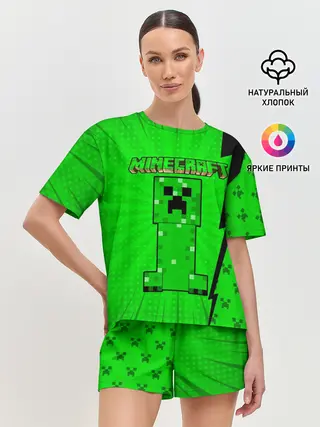 Женская пижама с шортами / Minecraft