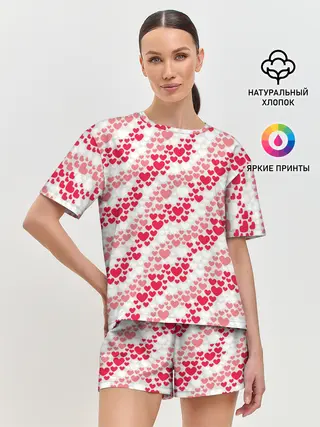 Женская пижама с шортами / Волны Любви