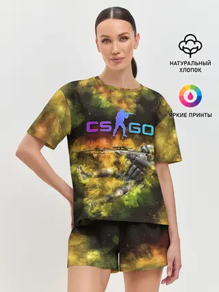 Женская пижама с шортами / CS GO Gold dust