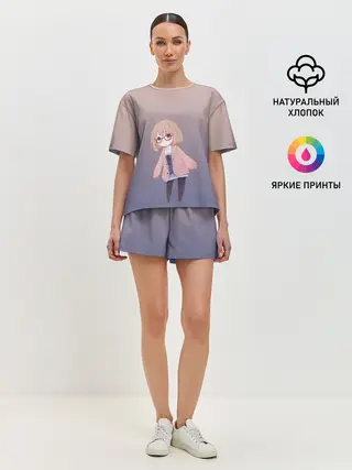 Женская пижама с шортами / неуклюжая практикантка
