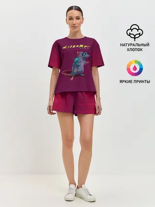 Женская пижама с шортами / CyberRat 2077|КиберКрыс 2077