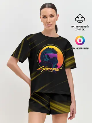 Женская пижама с шортами / CyberPUG