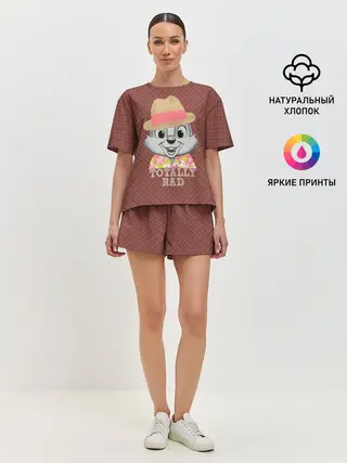 Женская пижама с шортами / Totally rad