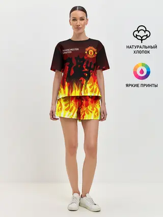 Женская пижама с шортами / MANCHESTER UNITED / ДЬЯВОЛ