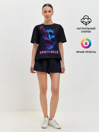 Женская пижама с шортами / Армия мертвецов череп и кинжал