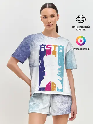 Женская пижама с шортами / Стена Аста Чёрный клевер