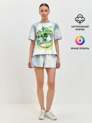 Женская пижама с шортами / Аста и Юно малыши Чёрный клевер