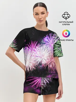 Женская пижама с шортами / Салют