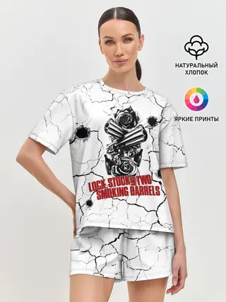 Женская пижама с шортами / Lock, money, two barrels $$$