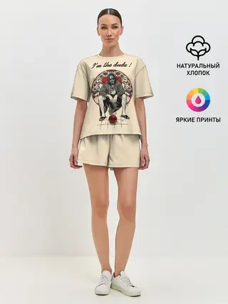 Женская пижама с шортами / I am the dude!