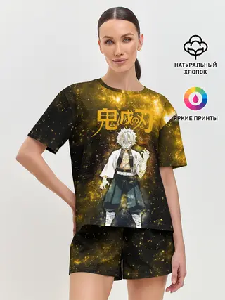 Женская пижама с шортами / Санеми Шинадзугава Kimetsu no Yaiba