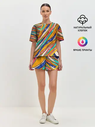 Женская пижама с шортами / Абстрактное течение