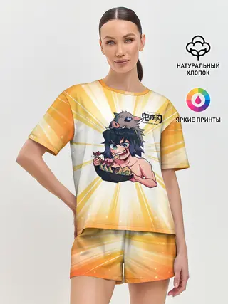Женская пижама с шортами / Иноске Хашибира Kimetsu no Yaiba