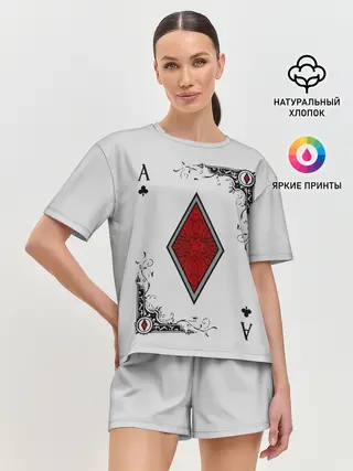 Женская пижама с шортами / Туз Бубен