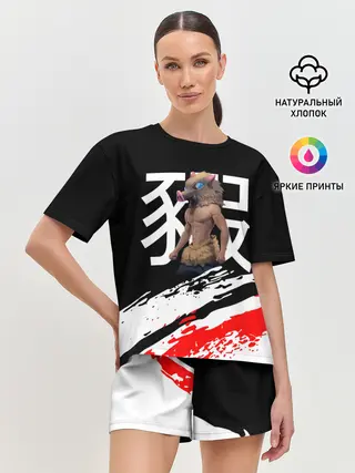Женская пижама с шортами / Иноске Хашибира Kimetsu no Yaiba