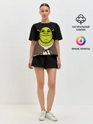 Женская пижама с шортами / Шрэк