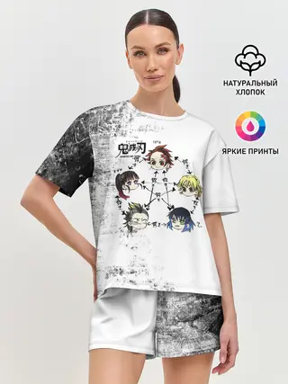Женская пижама с шортами / Клинок, рассекающий демонов ГЕРОИ