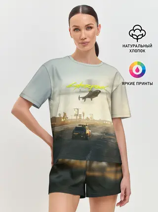 Женская пижама с шортами / CYBERPUNK 2077 | КИБЕРПАНК