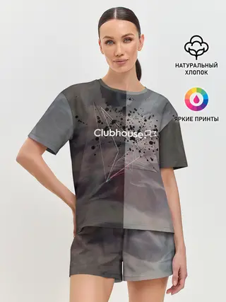Женская пижама с шортами / Clubhouse | Клабхаус лого бразги