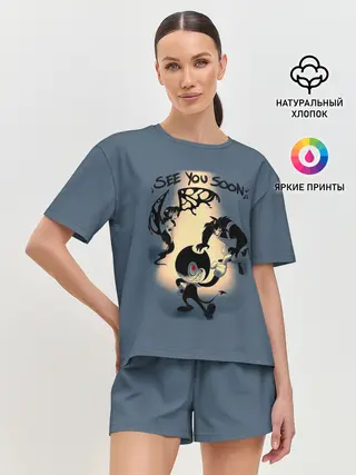 Женская пижама с шортами / Бенди и Чернильная машина
