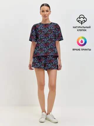 Женская пижама с шортами / Рыбы